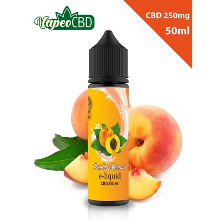 Peaches Cream e-líquido CBD mezcla de frutas online en VapeoCBD.es