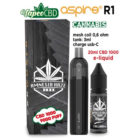 Kit desechable 9000 puff cannabis cbd 1000 vapeocbd.es