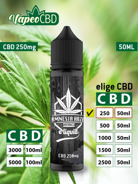 Amnesia Haze e-líquido CBD extracto de marihuana online en VapeoCBD
