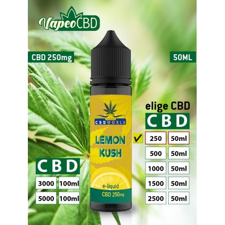 Lemon Kush e-líquido CBD extracto de marihuana online en VapeoCBD.es