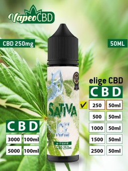 Sativa Ice e-líquido CBD extracto de marihuana online en VapeoCBD.es