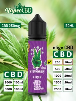 Strawberry Diesel e-líquido CBD terpenos de cannabis online VapeoCBD