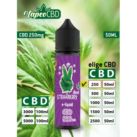 Strawberry Diesel e-líquido CBD terpenos de cannabis online VapeoCBD