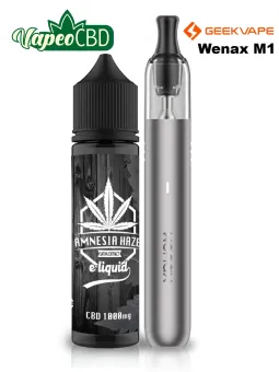 Amnesia Haze CBD 1000 + Wenax M1 Pod Mod en línea en VapeoCBD.es