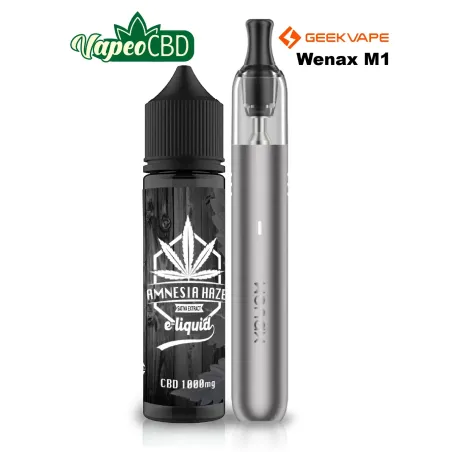 Amnesia Haze CBD 1000 + Wenax M1 Pod Mod en línea en VapeoCBD.es