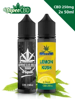 Oferta especial 2 e-líquidos de CBD sabor a marihuana en VapeoCBD.es
