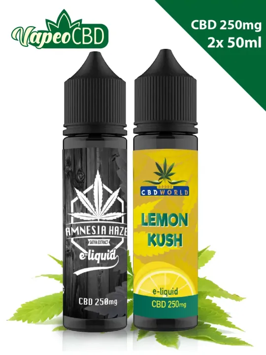 Oferta especial 2 e-líquidos de CBD sabor a marihuana en VapeoCBD.es